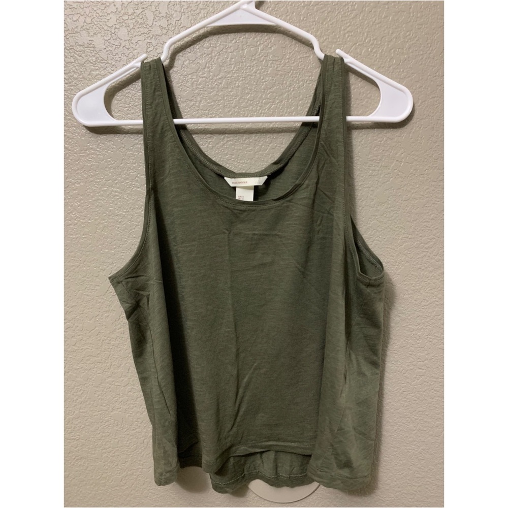 H&M - black and olive green tank tops size S